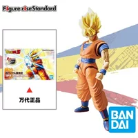 BANDAI Anime Figure Dragon Ball Z Super Saiyan Son Goku Figure-rise Standard Assembly Model Anime Action Figures Toys for Kids