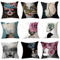Sexy Women Flower Collection Double-sided Printed pillow cover Short plush Suitable living rooms bedrooms throw cushion cover