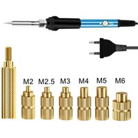 Wärme Set Einsatz Lötkolben Spitze Kopf M2 M2,5 M3 M4 M5 M6 Hot Melt Einsätze Mutter Messing Eingebettet Gewinde Einsetzen Kit Für Kunststoff