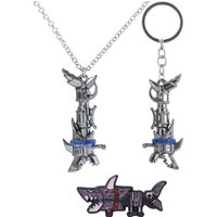 Game League Of Legends Keychain Game Character Jinx Cannon Weapon Model Necklace Keyring For Women Men Backpack Charm Gifts