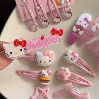 Hello Kitty Cute Hairpin Set 14 Piece Set Sweet Lovely Hair Accessories Exquisite Cartoon Student Hair Clip Christmas Gift