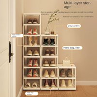 4369 Narrow Shoe Rack Organizer for Entryway, Multi-tier Space Saving Shoes Shelf for Small Space Dorm Apartment