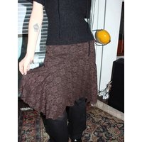 Japanese Vintage Jacquard Lace Skirt Pants Women High Waist Layered Skirt Y2k Asymmetrical Skirt 2025 Spring Clothing