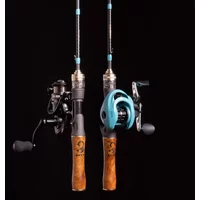 Ultralekka wędka z włókna węglowego Spinning/Casting Lure Pole Bait WT 1.5-9g Line WT 3-6LB Wood Handle Fast Trout Fishing Rods