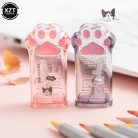 1 Pcs Cute Creative Cat Paw Pencil Sharpener Pink Grey Color Kawaii Stationery School Supplies for Kids Gift