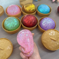 Games Sausage Dumplings Glitter Dumpling Toy Dumplings Sensory Squeeze Toy for Stress Relief Toy Funny Creative Gift