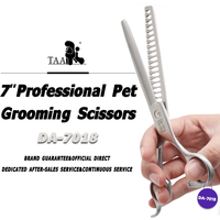 TAA Grooming Dog Scissors Pet Professional Scissors Fish Bone Serrated 440C Alloy Steel Scissors for Dogs Cat Pets Hair Cutting