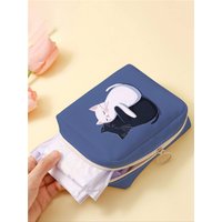 Cat printed sanitary napkin storage bag, women's lightweight tissue bag, sanitary tissue bag
