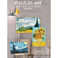 Maxrenard Jigsaw Puzzle 1000 Pieces for Adults Kids Sunflowers Puzzle Toy Family Game Famous World Oil Painting Home Decoration