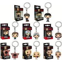 Funko Pop Eleven Demogorgon Robin Steve Dustin KeyChains MIKE WHEELER WILL BYERS Keychain Toys Kids Birthday Gift Collection