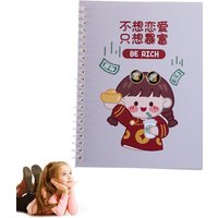 Cute Hand Account Spiral Notebook Portable Notepads Sticker Collection Accessories Suitable for Friends Family Gift