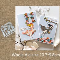 New Design Craft Metal stencil mold Cutting Die Girl swings decoration scrapbook die cut Album Paper Card Craft Embossing