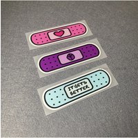 AliExpress NONE Car Stickers Creative BAND AID Get Better Decal Motor Helmet Cycling Race Auto Window Body Graphic