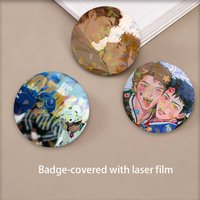 H-heateds R-rivalrys Badge fragmentation laser Game Figure Soft Button Pins Handmade Cartoon Round Brooch Bag