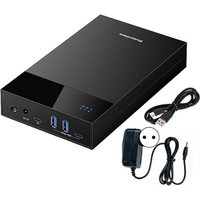 EU Plug 3.5inch 2.5inch External Hard Drive Enclosure Portable SDD Multi-Port Hub USB 3.0 to SATA Hard Drive Docking Station 20T