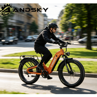 ANDSKY Gravita LS Elektrofahrrad 120KM Reichweite Erwachsene City Commuter Step-Through E-Bike 48V 20AH Abnehmbarer Akku 26"x4" All-Terrain Fat-Reifen Elektrofahrrad