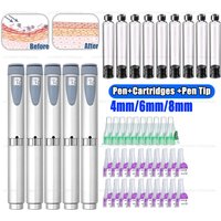 Magic Pen 3ml Sterile Empty Cassette Bottle Cartridges 4/6/8mm Pen Tip Precise Dosing Injection Pen Kit for Lilly Insulin