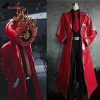 YiNuo*/YGame Limbus Company Cosplay Dante Costume Red Long Coat DAN TE Uniform Suit Men Women Halloween Carnival Roleplay