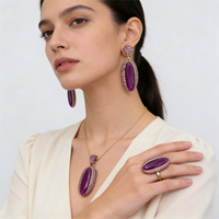 Oval Purple Crystal Amethyst Stable Gentle Vibration Boost Intuition Insight Clear Thinking Spiritual Gift