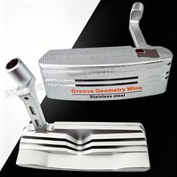 Golf Head Silver Stainless Steel Golf Putter Right Handed UNISEX Widening Stable type Putter Head and Golf Headcover No Shafts
