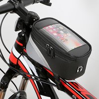EVA Bicycle Front Frame Bag Touch Screen Bicycle Bag MTB Waterproof Phone Holder Case Bicycle Accessories PU 6.7inch Bike Bag