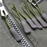 10/30/40pcs New Zipper Pull Puller End Fit Rope Tag Replacement Clip Broken Buckle Fixer Zip Cord Tab Travel Bag Suitcase Tent