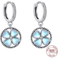 New 925 Sterling Silver Four-leaf Clover Earrings Hypoallergenic Earrings Graduation Holiday Jewelry Lucky Gifts For Women