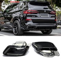 Pour BMW X5 G05 X6 G06 X7 G07 carré noir tuyau d'échappement silencieux en-tête buse en acier inoxydable 2019 à 2024