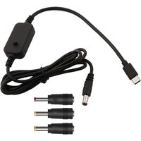 USB C to 5V 9V 12V 20V 2.5mm/3.5mm/4.0mm/5.5mm 3A Power Cable Cord for Routers