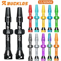 BUCKLOS Bicycle Tubeless Valve 55mm 60mm Bike Tubeless Tire Valve CNC Bicycle Presta Valves Road Gravel Bike F/V Valves