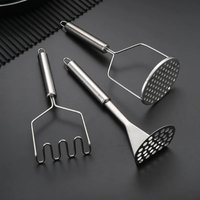 Potato Masher Manual Fruit Vegetable Masher Stainless Steel Kitchen Pressure Mud Machine Food Crusher Kitchen Gadget