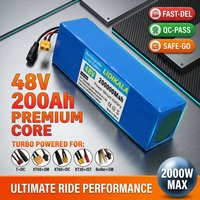 LIDIKALA 13S3P 48V 200Ah Wiederaufladbarer Lithium-Akku mit eingebautem BMS, für 500W-2000W Motor, Ersatzakku für städtische Elektrofahrräder.