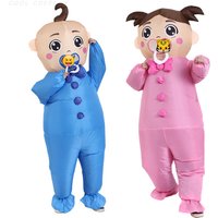 Hot Sale Adult Baby Cosplay Inflatable Costume Fancy Dress Halloween Boy Girl Blow Up Characters Party Events Wedding Stage Wear