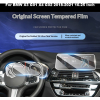 Tempered glass screen protector film For BMW X3 G01 X4 G02 2018-2021 10.25 inch Car GPS Navigation and Dashboard Protector
