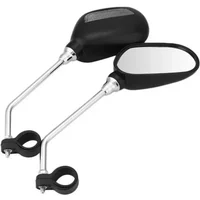 Riding Safety Bicycle Handlebar Rear View Glass Mirror Cycling Wide Range Back Sight Reflector Angle Adjustable Glass Mirrors