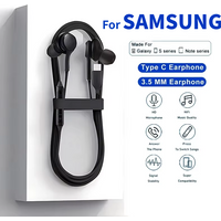 Original Type C Wired Headphones For In-ear Earbuds Samsung S25 S24 S23 S22 S21 S20 3.5mm Jack Note10 Xiaomi Redmi VIVO Earphone