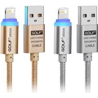 Smart LED Fast Charging USB Cable for iPhone 6 6S 7 8 Plus X XR XS Max 11 12 13 Mini 14 pro Max SE 2020 Nylon Braided Data Cable