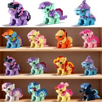 Kawaii My Little Pony DIY Assembly Toy, Rainbow Dash Rarity Pinkie Pie Rainbow Pony Model Figure Kit, Birthday Gift
