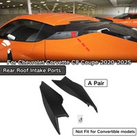 Hinten Dach Ansauganschlüsse Für Chevrolet Corvette C8 Coupe 2020-2025 Body Kit Auto Zubehör Glänzend Schwarz ABS Carbon Faser Druck