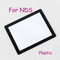 2pcs/lot LCD Screen Lens Plastic Cover with Adhesive Replacement for NDS Game Console Screen Lens Protector