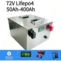 72V LiFePO4 Battery 50Ah-400Ah High Capacity Built-in BMS Lithium Iron Phosphate Battery for 3000W-7000W Electric Tricycle Motor