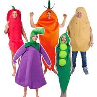 Adult Vegetable Costume Set Eggplant Chili Carrot Potato Pea for Halloween Stage Role Play Theme Parties Funny Purim costumes