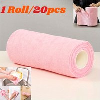 1 Roll/20pcs Reusable Microfiber Cleaning Wipes - High Absorbency, Durable & Machine Washable Kitchen Towels for Dishes Utensils