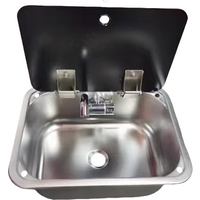 RVS Caravan Campers Traveling Trailers Stainless Steel Kitchen Sinks 304 Stainless Steel Caravan Portable RV Kitchen Sinks