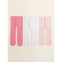 3 Pairs of Ultra-Thin Candy Colored Upf 50+ Physical Anti-Uv Tights, Stretch and Elastic Tights for Girls' Daily Wear in Summer