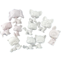 9 Pcs Minilpsshop Custom Bobble Head Toys White Bases Random White Molds Design by Yourself Rare for LPS