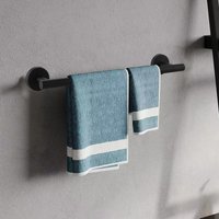 Stainless Steel Towel Bar for Bathroom, Wall Mounted Single Rod Rack, Square or Round Tube, Drill Required for Installation