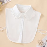 Women's Lace Pointed Neck Chiffon Fake Collar, Fashionable and Versatile, Personalized Decoration, Detachable Fake Collar