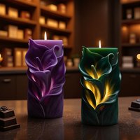 Colorful Lily Candle Aromatherapy Silicone Mould Flower Handmade Soap Gypsum Cake Decoration Diy Chocolate Baking Tool 3D Mould