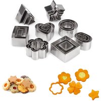 Metal Mini Cookie Cutter Geometric Forms for Cookies Set Easy Press Pastry Fondant Biscuit Baking Mold